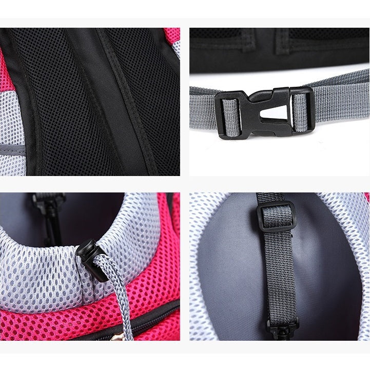 Pet Dog Carrier Carrier For Dogs Backpack Out Double Shoulder Portable Travel Outdoor Carrier Bag Mesh